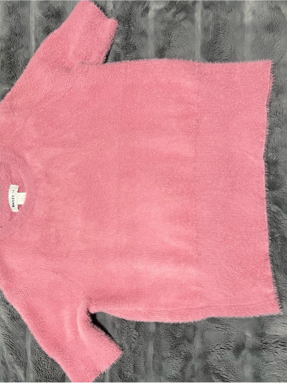 Bailey 44 Pink Plush Short Sleeve Crewneck Sweater